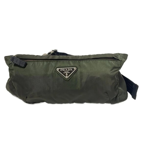 PRADA - Dark Green Nylon Bum Bag 220-081225 - Picture 1 of 9